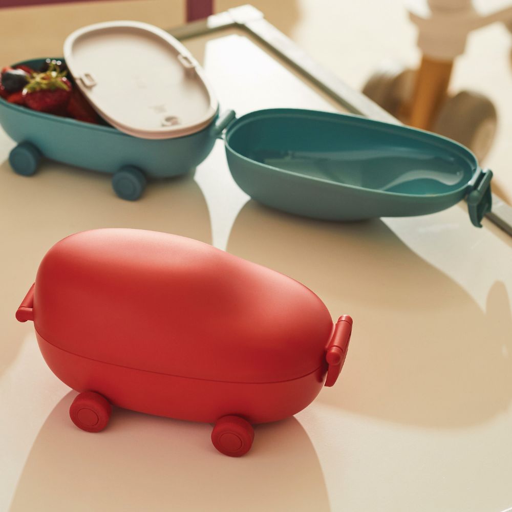 Lunchbox SNACKMOBILE, 2 Fächer, rot, Alessi