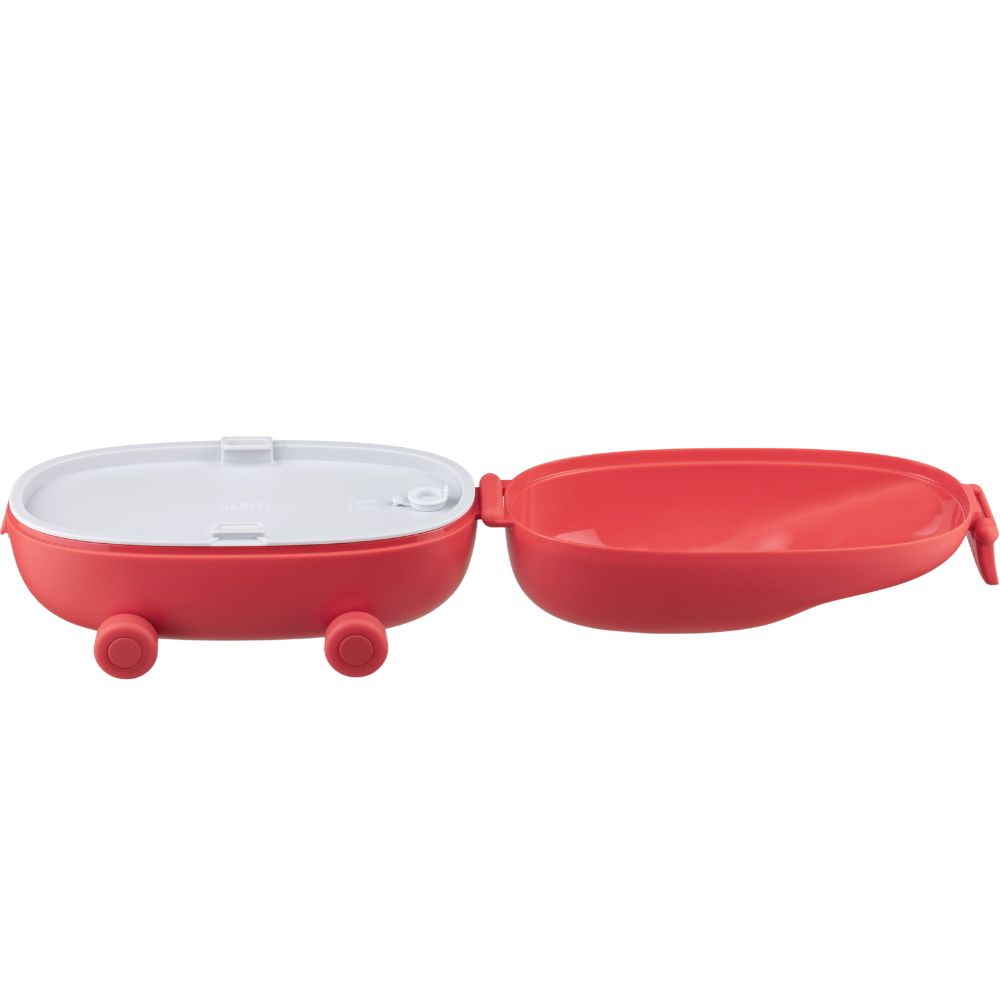 Lunchbox SNACKMOBILE, 2 Fächer, rot, Alessi