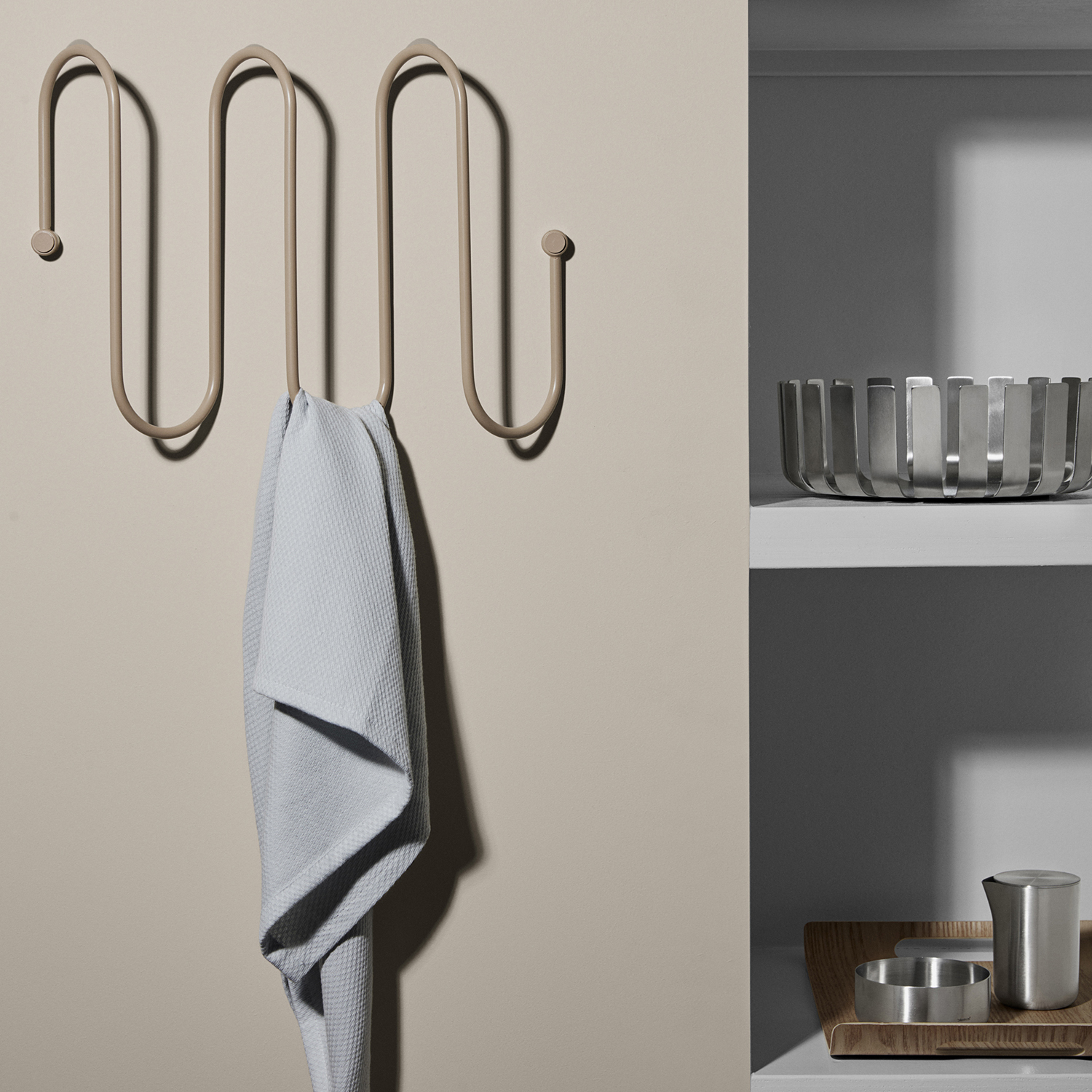 Garderobenleiste CURL S 26 cm, dunkelgrau, Blomus