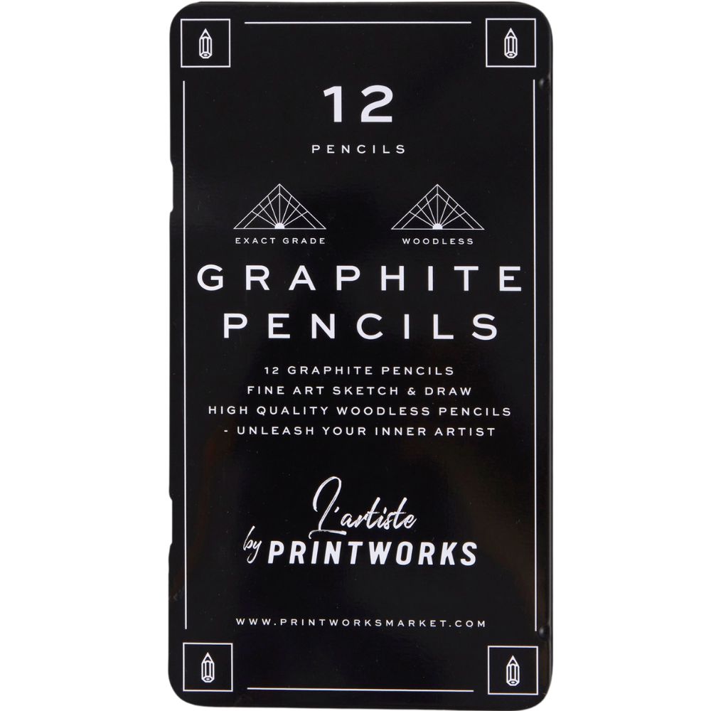 Bleistiftset PRINTWORKS GRAPHITTE, 12er-Set, Printworks