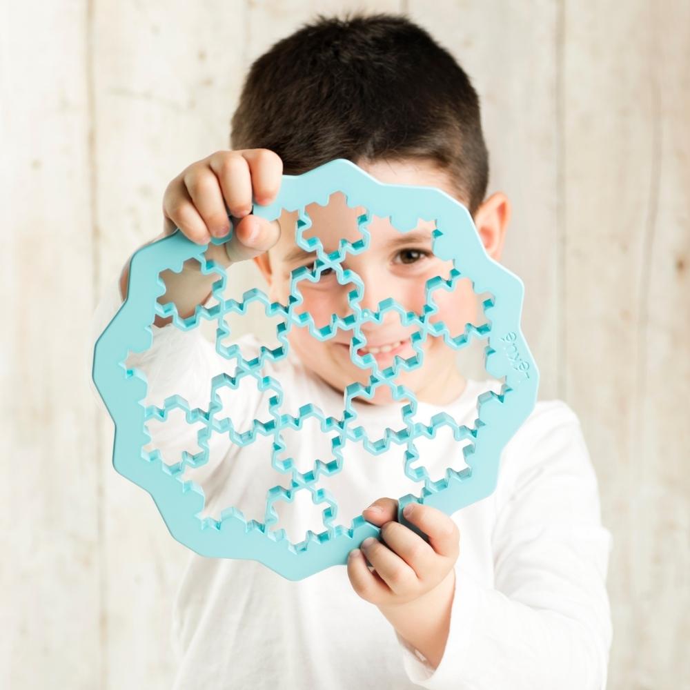 Ausstechform SCHNEEFLOCKE, 23,5 cm, blau, Lékué