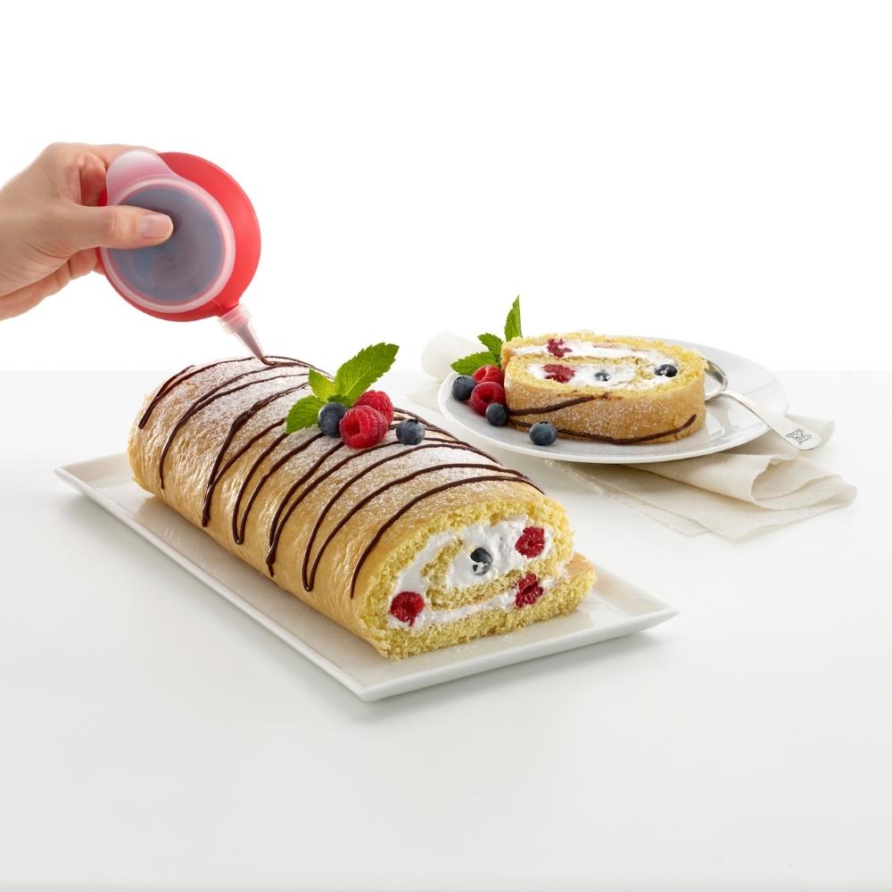 Rouladen Backmatte, 40 cm, braun, Silikon, Lékué