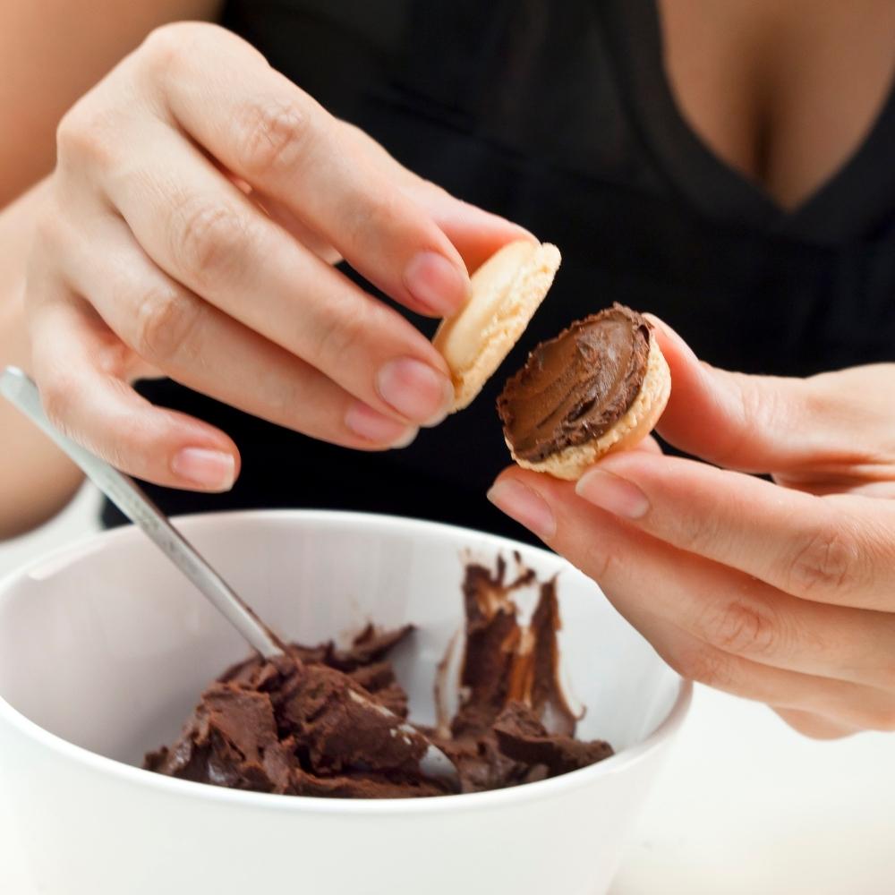 Französische Macarons Backmatte Set, braun, Lékué