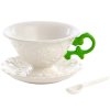 Teetasse mit Untertasse und Löffel I-WARES, grün, Seletti