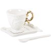 Kaffeetasse mit Untertasse und Löffel I-WARES, Gold, Seletti