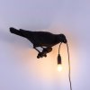 Wandlampe BIRD LOOKING RIGHT 33 cm, schwarz, Seletti