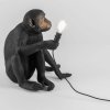 Tischlampe SITTING MONKEY 32 cm, schwarz, Seletti