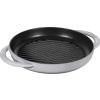 Gusseisen-Grillpfanne rund graphitgrau Ø 30 cm Staub