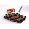 Rechteckiger Gusseisengrill 34 x 21 cm Staub