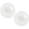 Handtuchhaken 4,5 cm, 2er-Set, weiß, Edelstahl, Zack