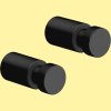 Handtuchhaken AIVO 3,5 cm, 2er-Set, schwarz, Edelstahl, Zack