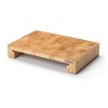 Schneidebrett 39 x 27 cm, mit Edelstahlschublade, braun, Holz Continenta