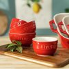Ramekin 9 cm, 2er-Set, rot, Keramik, Staub