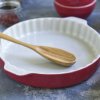 Tarteform Backform 30 cm, rot, Keramik, Staub