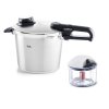 Schnellkochtopf VITAVIT PREMIUM + Multifunktionsschneider FINECUT, 2-teilig, 6,0 l, Fissler