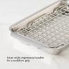 225612 3 plech na peceni ovenbond 28 x 17 cm s chladici mrizkou stribrna nerezova ocel hestan