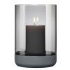 Laterne CALMA 23 cm, grau, Beton und Glas, Blomus