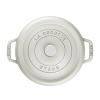 Kochtopf Kasserolle COCOTTE 24 cm, rund, weiß, Staub