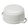 Kochtopf Kasserolle COCOTTE 24 cm, rund, weiß, Staub