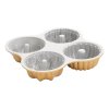 Backform QUARTET BUNDT, golden, Nordic Ware