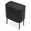 Touch Mülleimer BO 11 + 23 l, mattschwarz, Brabantia