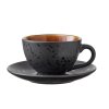 Teetasse mit Untertasse, 4er-Set, 240 ml, schwarz/mix, Bitz