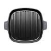 Grillpfanne IRON IND 28 cm, mit Deckel, grau, WOLL