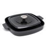 Grillpfanne IRON IND 28 cm, mit Deckel, grau, WOLL