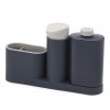 Spülbecken-Reinigungs-Set SINKBASE PLUS mit Spülmittelspender, grau, Joseph Joseph