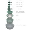 Schüsseln-Set NEST 40112, 9-teilig, mit Seiher Und Messlöffel, grau/grün, Joseph Joseph