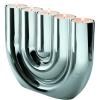 Teelichthalter DOUBLE U 27 cm, silber, Philippi