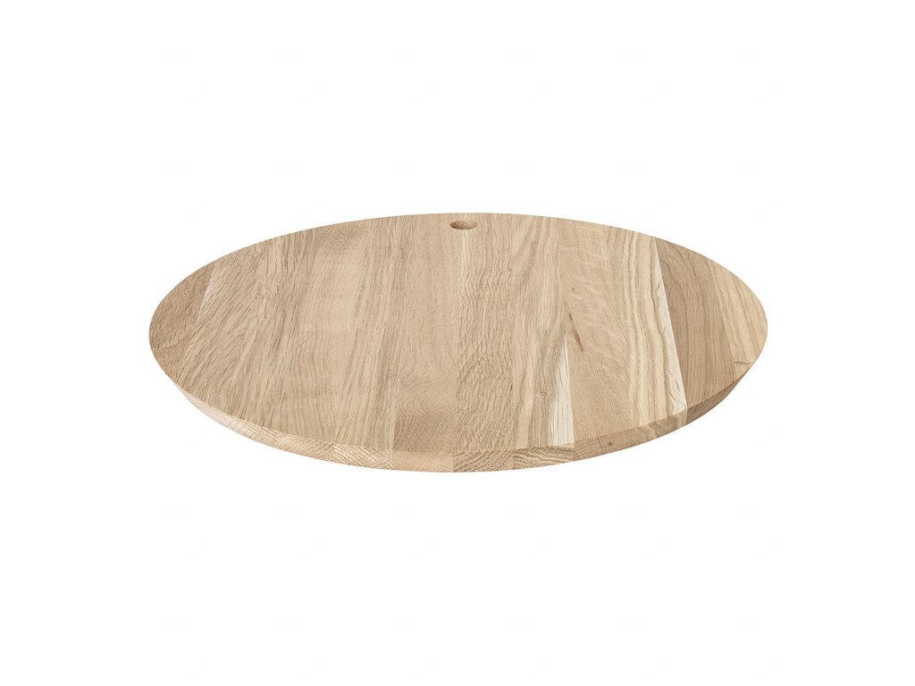 Snij- en serveerplank BORDA 30 cm, rond, bruin, hout, Blomus