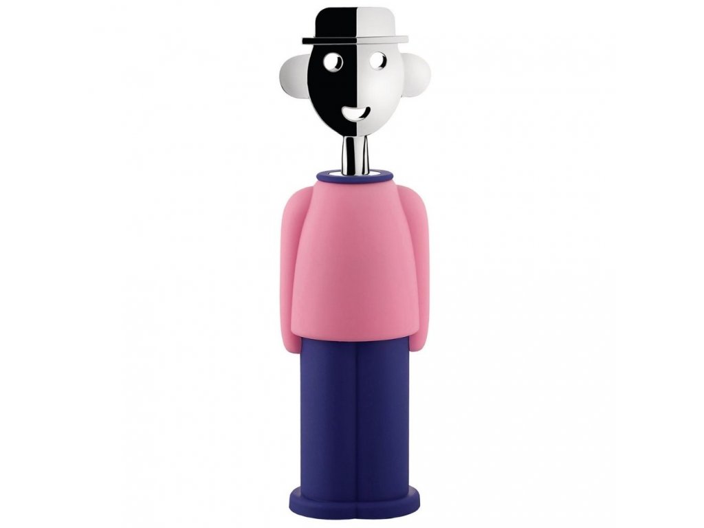 Kurkentrekker ALESSANDRO M., roze en donkerblauw, Alessi