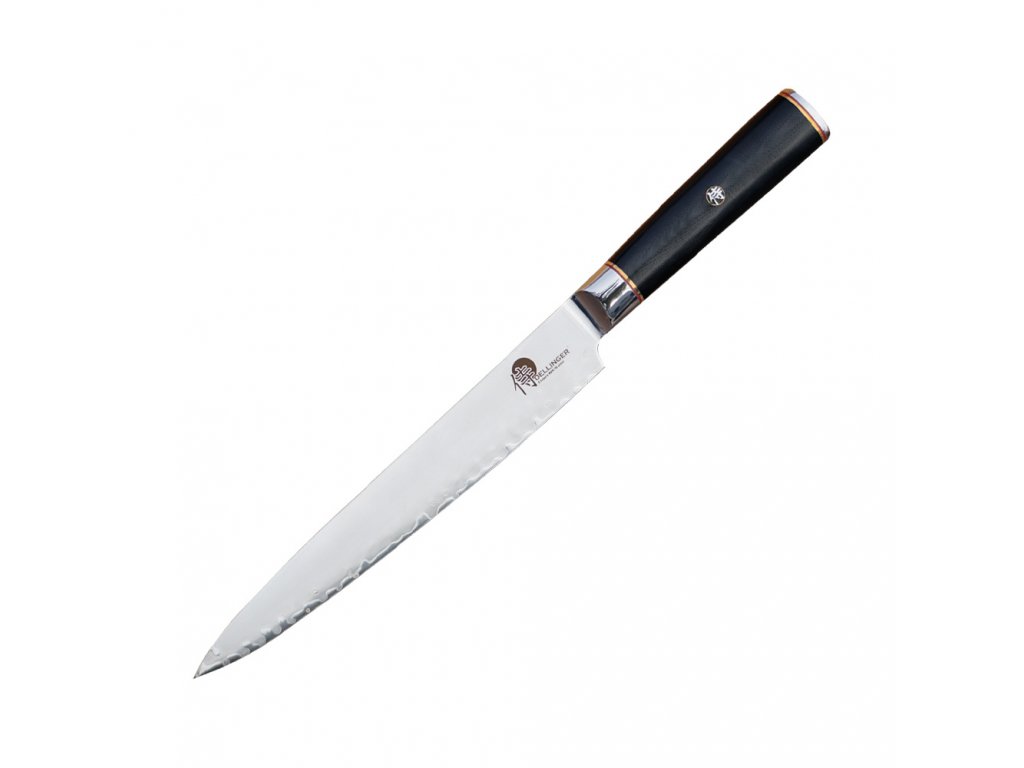 Snij- en portioneermessen SUJIHIKI OKAMI 22,5 cm, zwart, Dellinger