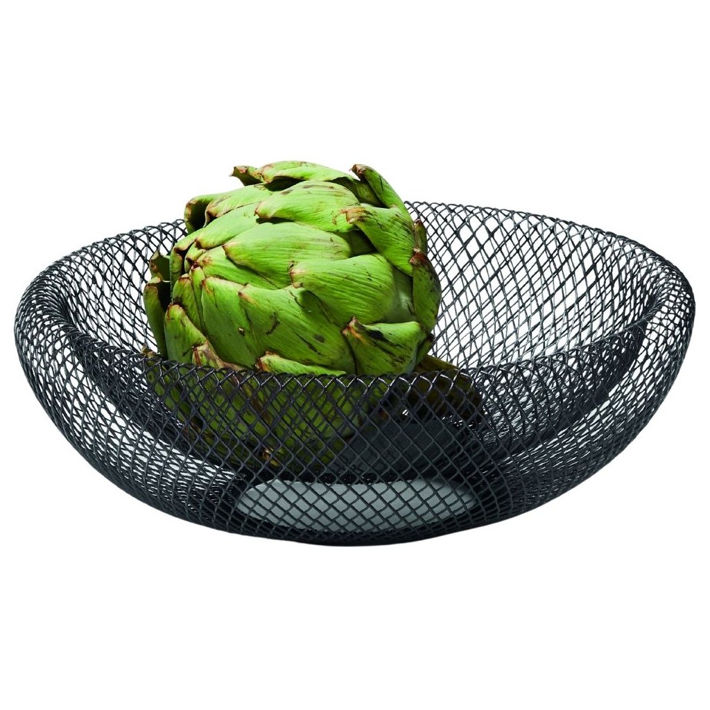 Fruitschaal MESH 29 cm, zwart, Philippi