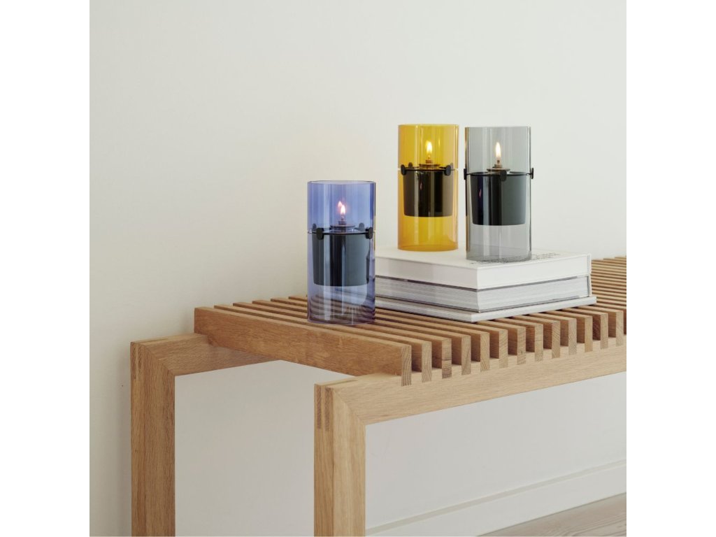 Olielamp LUCIE 17,5 cm, cyaan, glas, Stelton