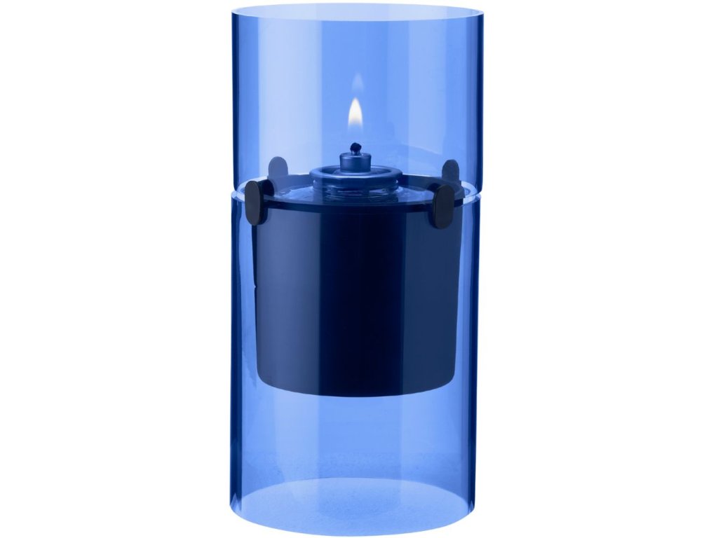 Olielamp LUCIE 17,5 cm, cyaan, glas, Stelton