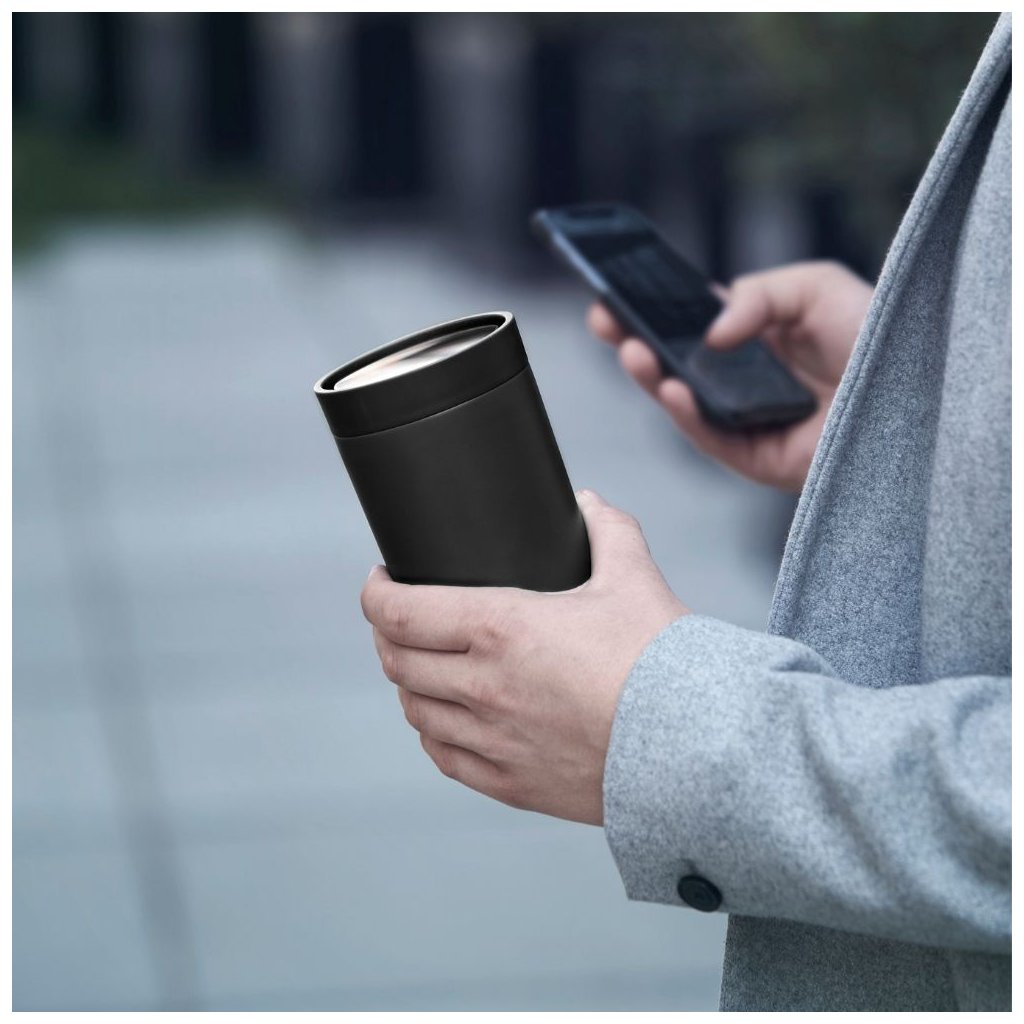 Reisbeker TO GO CLICK 200 ml, zwart metallic, Stelton