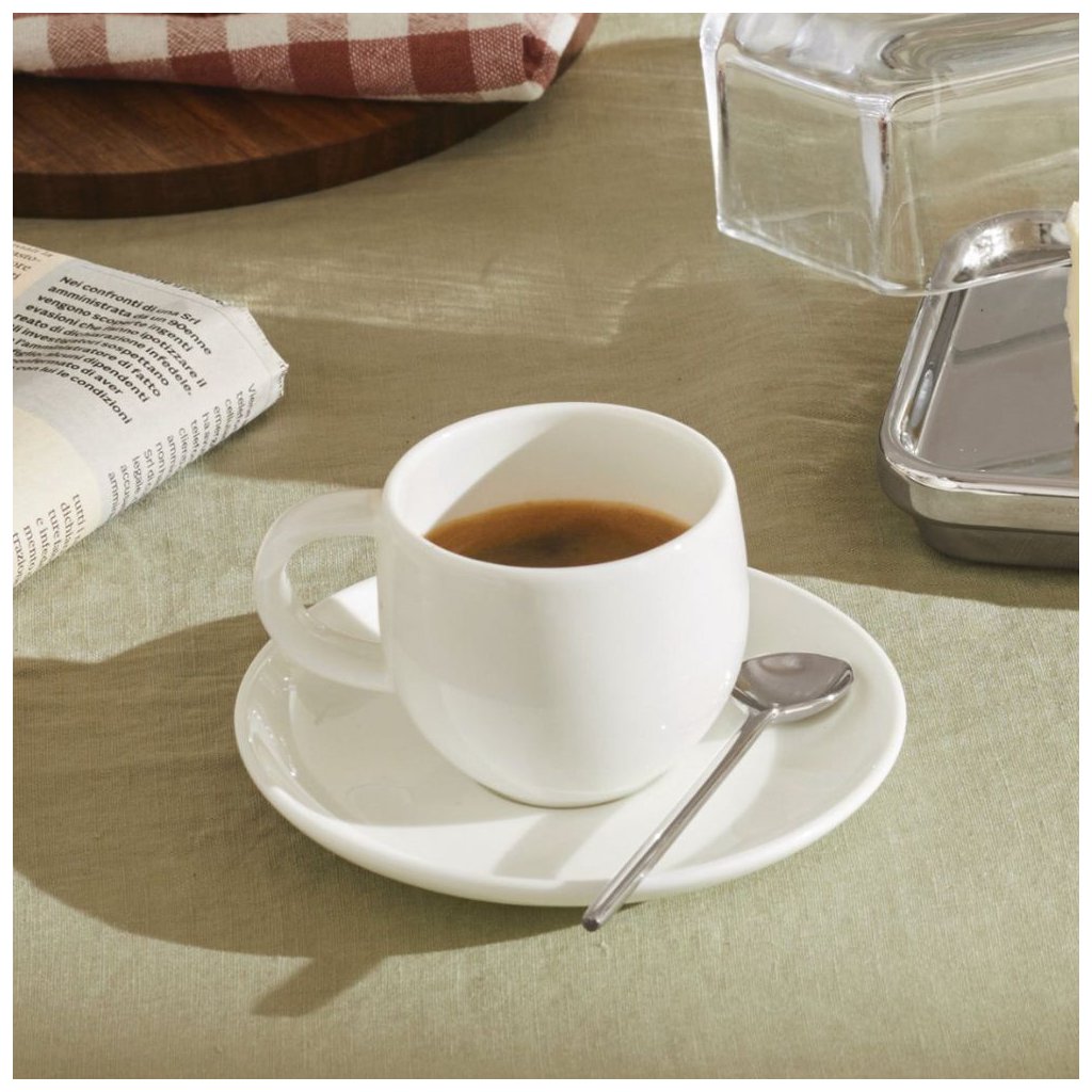 Schoteltje voor ALL-TIME mocha koffiekopje 12 cm, porselein, Alessi