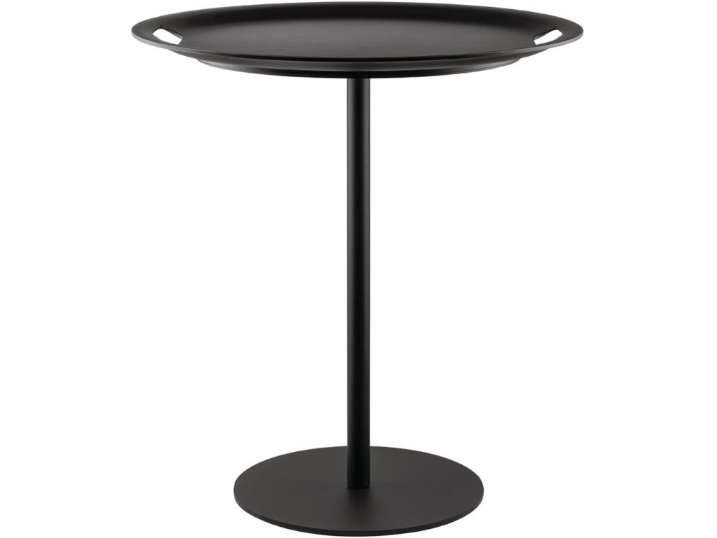 Bijzettafel OP-LA 52 cm, met afneembaar blad, zwart, Alessi