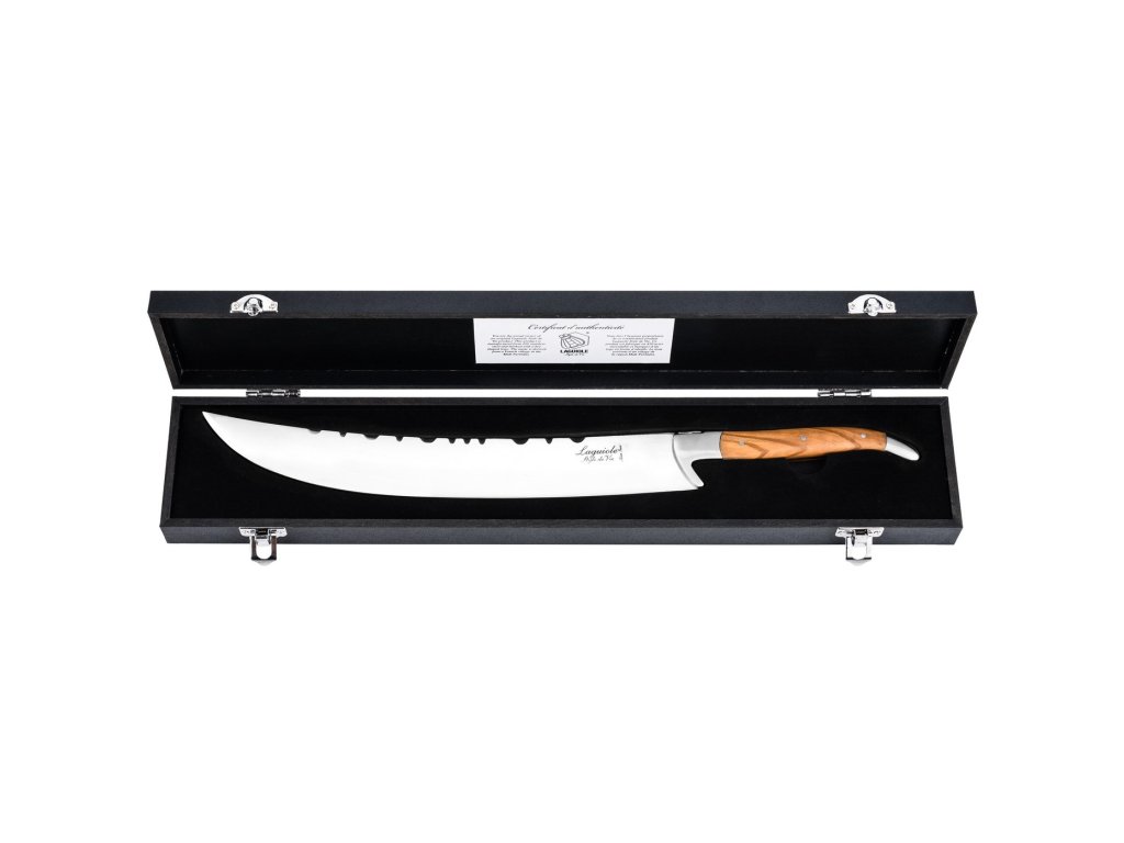 Sabreersabel LUXURY 30 cm, olijfkleurig handvat, Laguiole