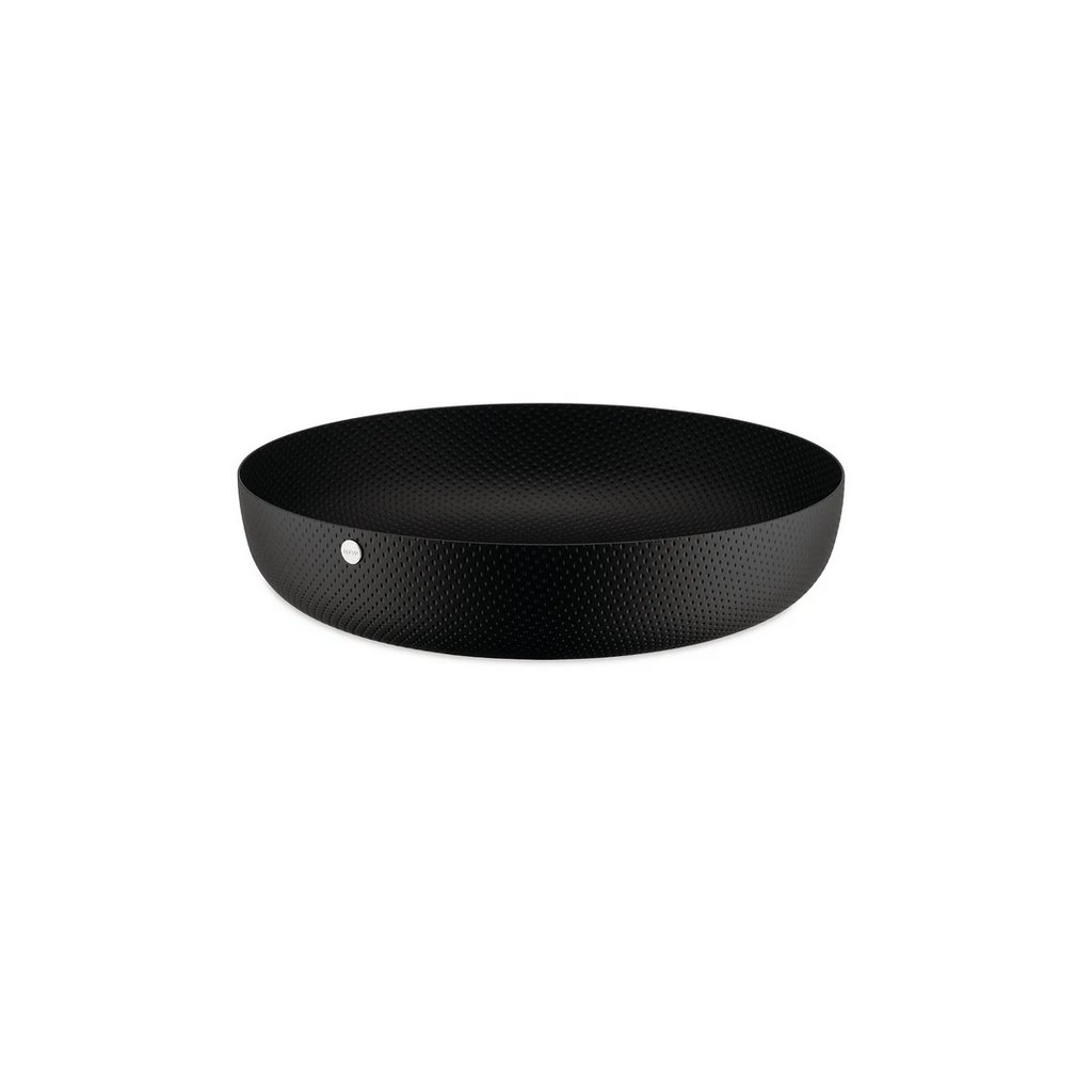 Fruitschaal TEXTURE 29 cm, zwart, Alessi