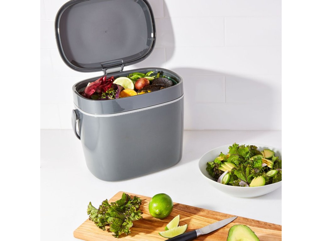 Bioafvalcontainer EASY-CLEAN GOOD GRIPS 6,62 l, grijs, plastic, OXO