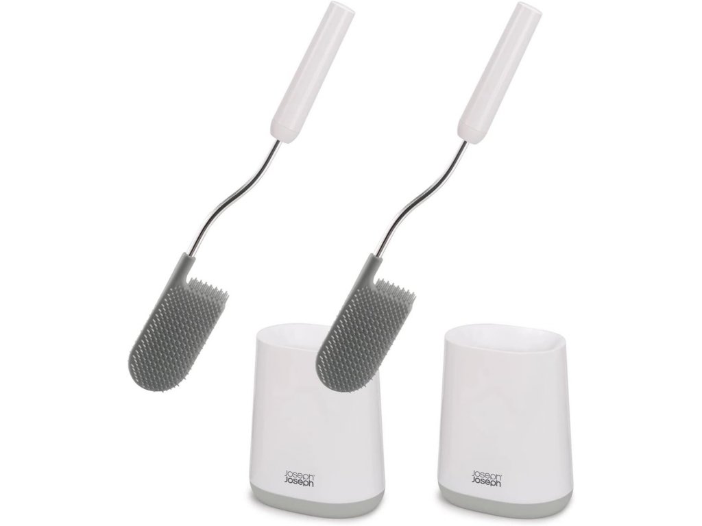 Toiletborstel met houder FLEX LITE 70523 42 cm, set van 2, wit, kunststof, Joseph Joseph