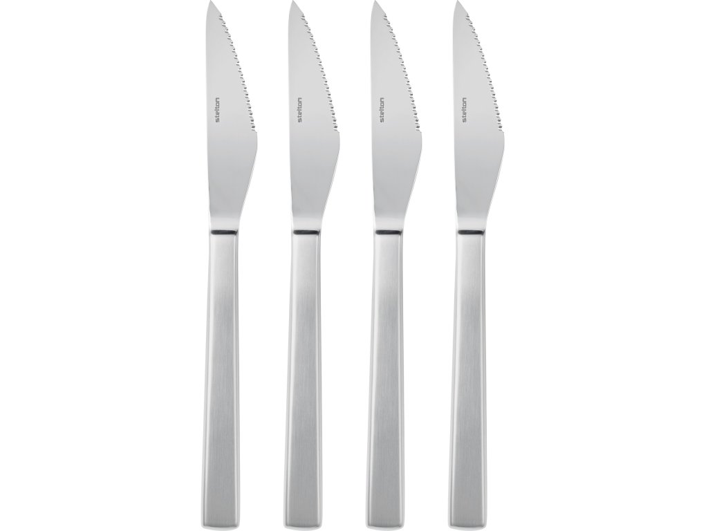 Steakmes (set) MAYA 2000, set van 4 stuks, zilver, roestvrij staal, Stelton