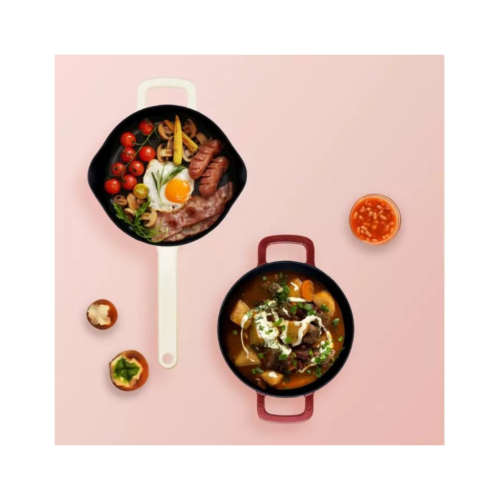 Kookpan MOMENTS 20 cm, ivoor wit, gietijzer, Fissler