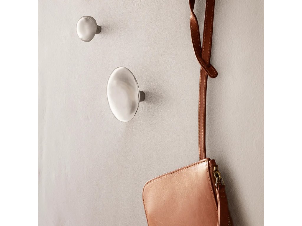 Ophanghaak MUSHROOM 4 cm, zilver, roestvrij staal, stevig LIVING