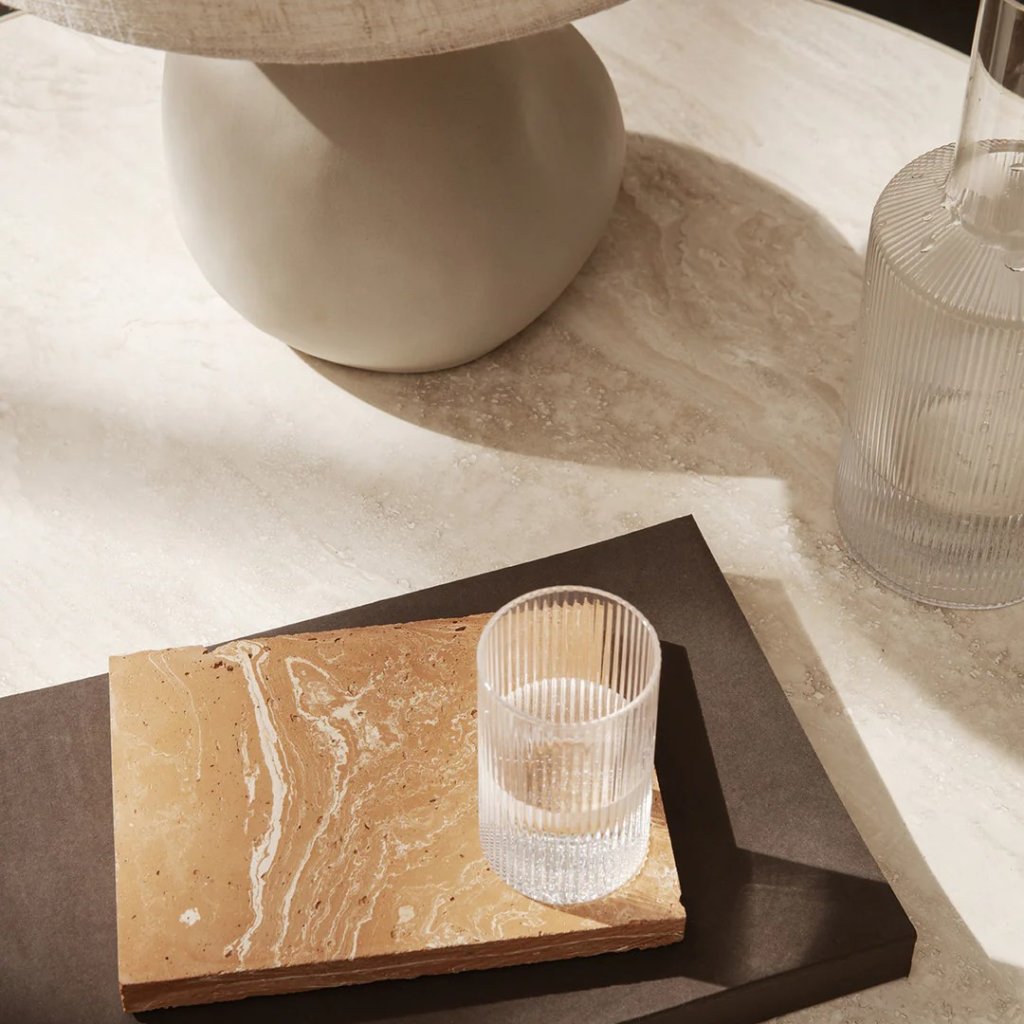 Karaf deksel RIPPLE 9 cm, licht, glas, ferm LIVING