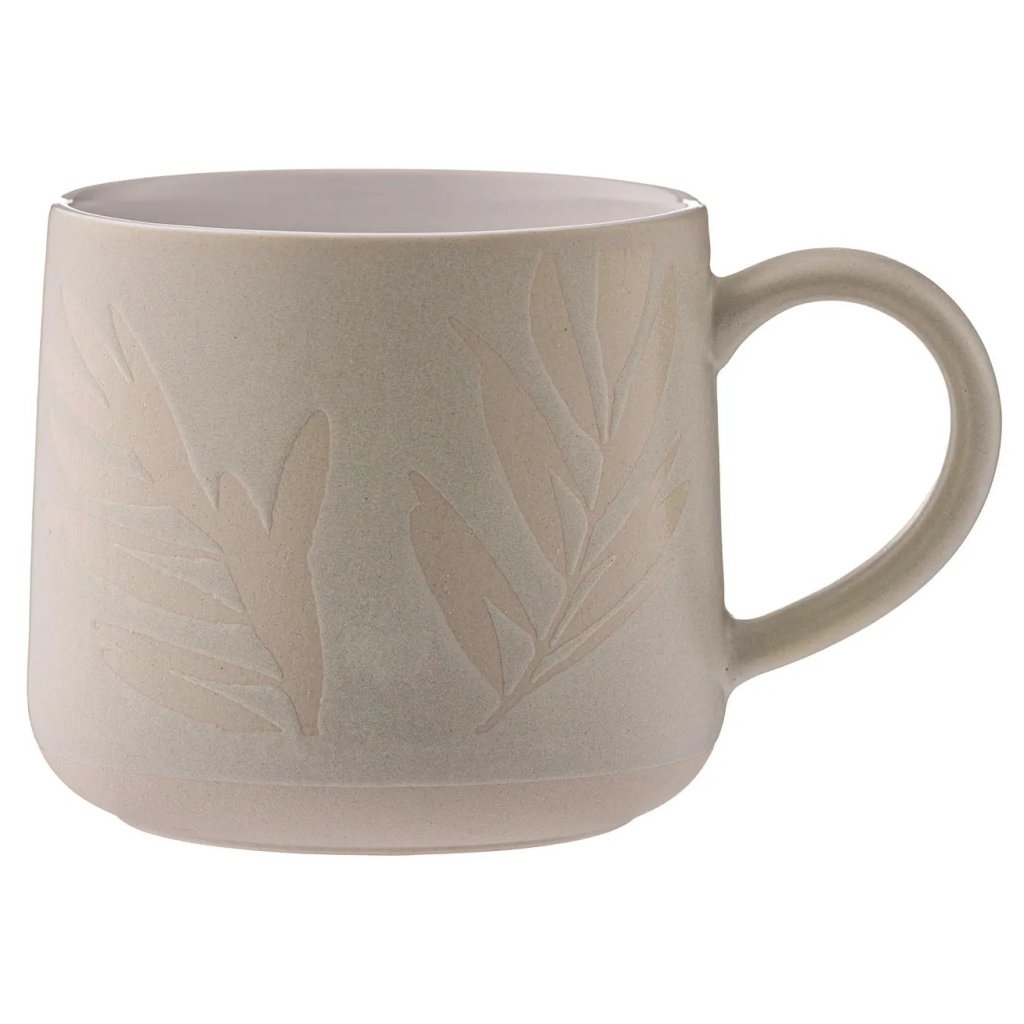 Mok BOTANICAL OLIVE LEAF 400 ml, grijs, aardewerk, Mason Cash