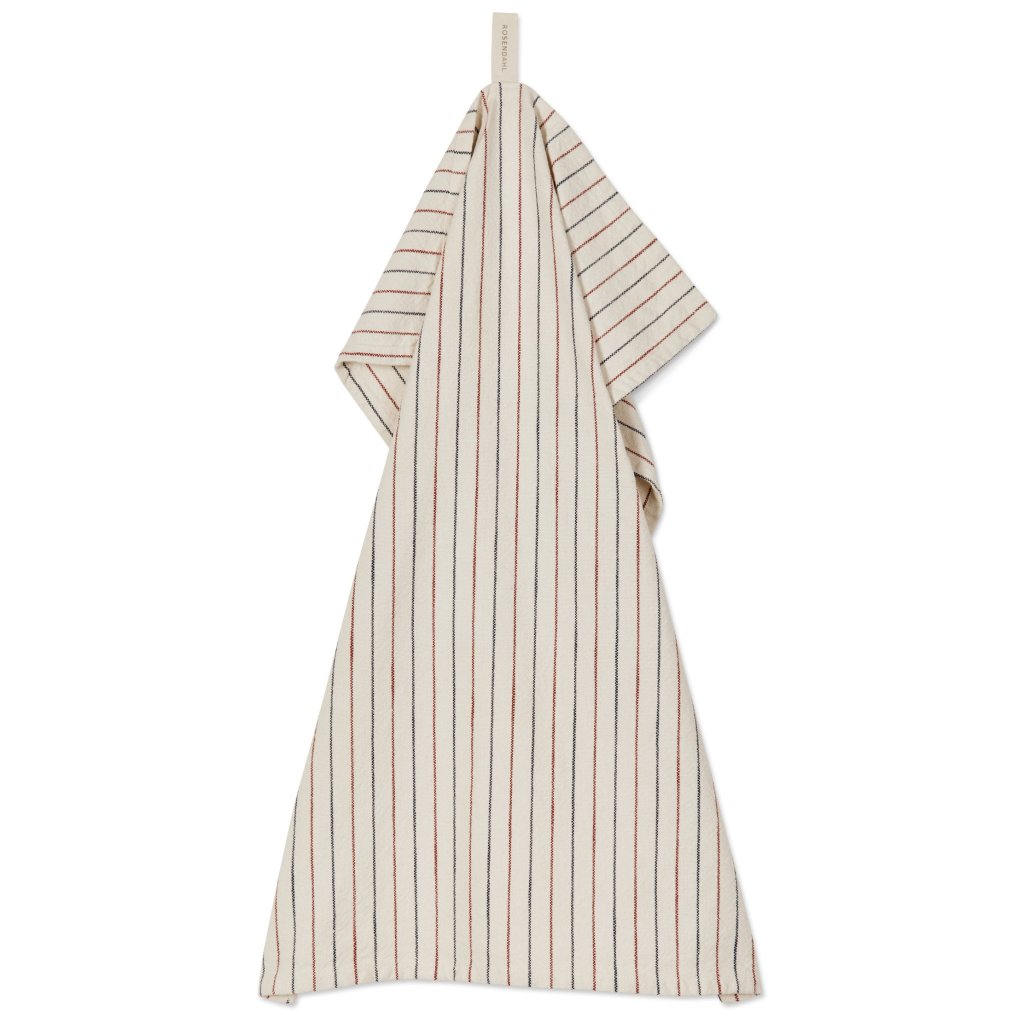 Theedoek GARN 50 x 70 cm, beige / blauw / terracotta, Rosendahl